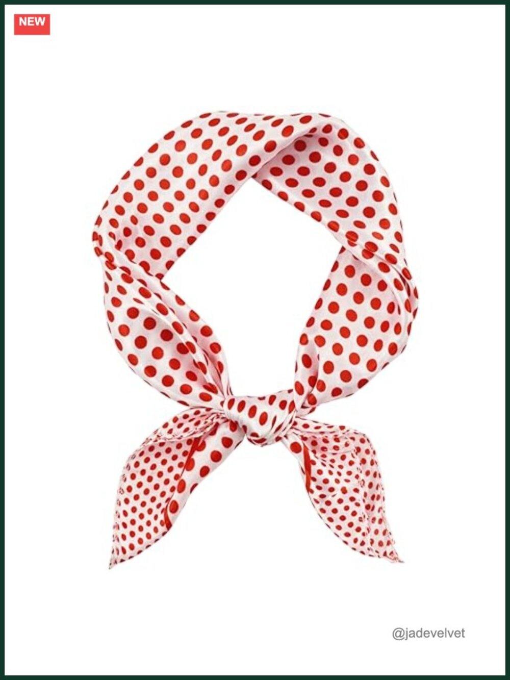 Small Square Silk Feel Polyester Scarf Polka Dot Neck Scarf 20 Inch